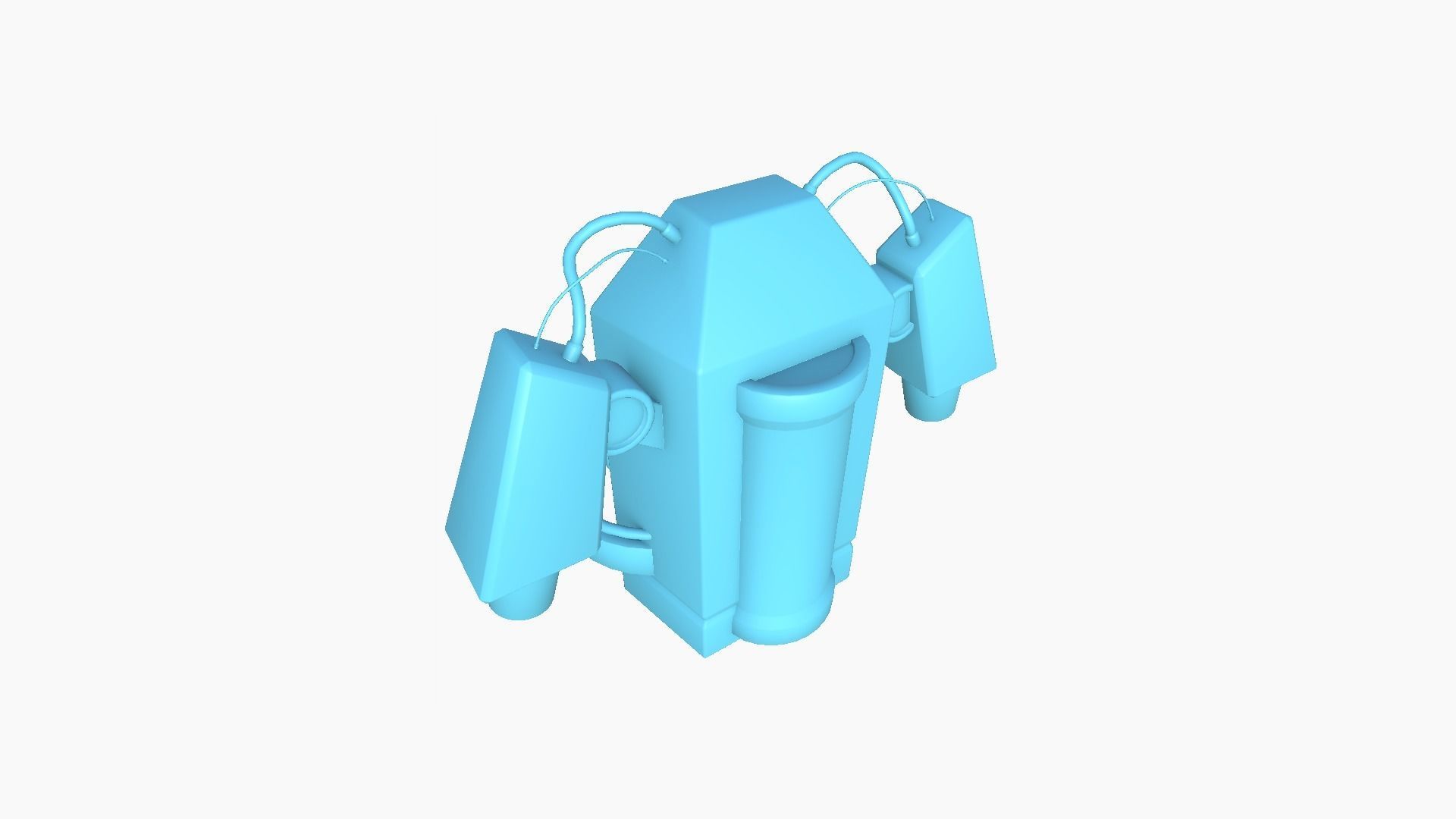 Jetpack G08 Light Steel - SciFi Character Design Low-poly 3D model_8