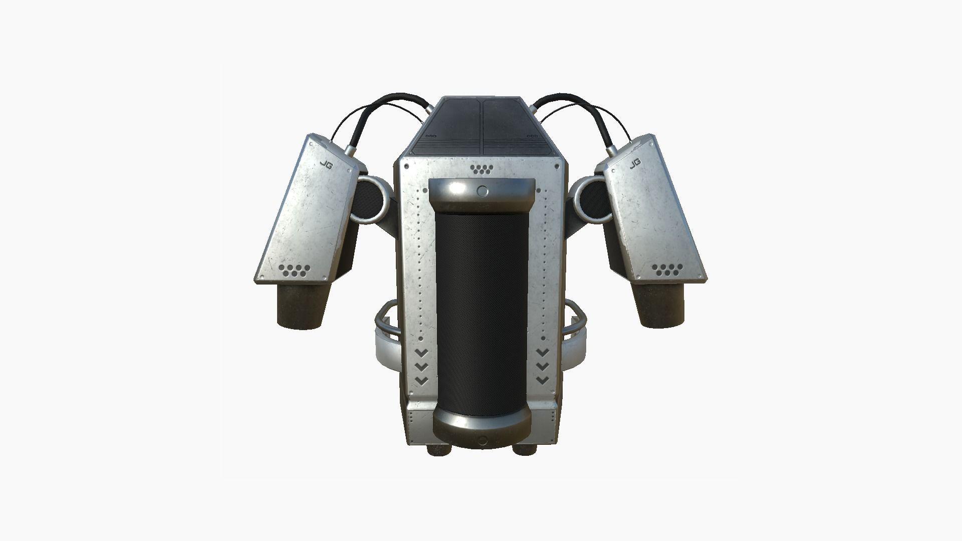 Jetpack G08 Light Steel - SciFi Character Design Low-poly 3D model_1