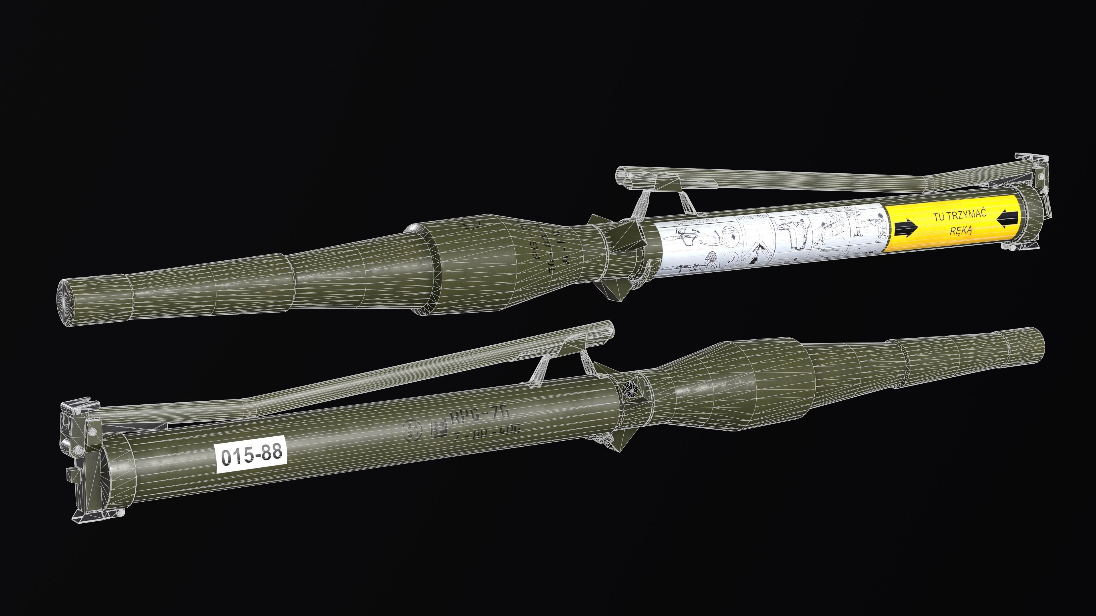 RPG-76 Low-poly 3D model_4