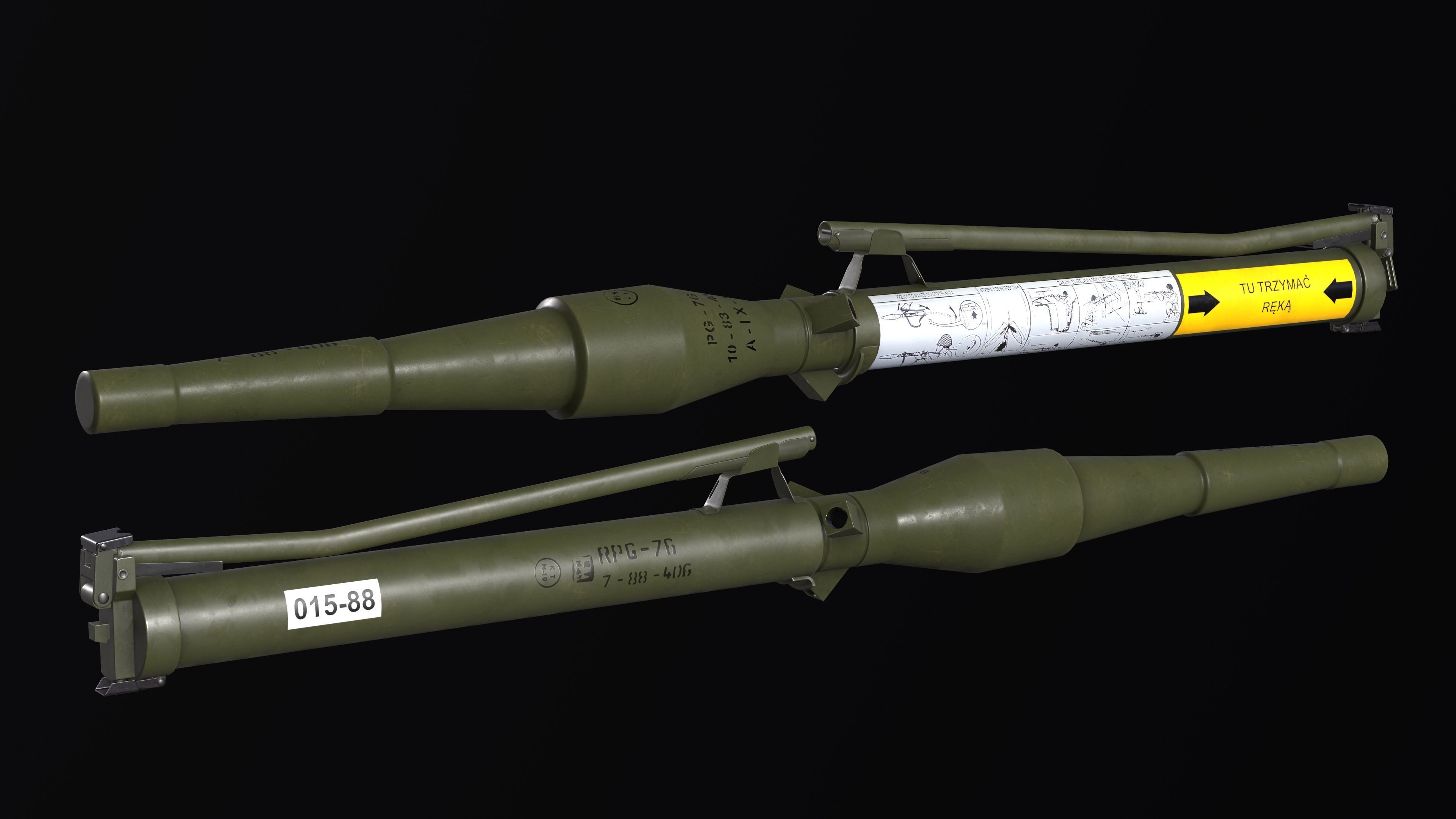 RPG-76 Low-poly 3D model_3