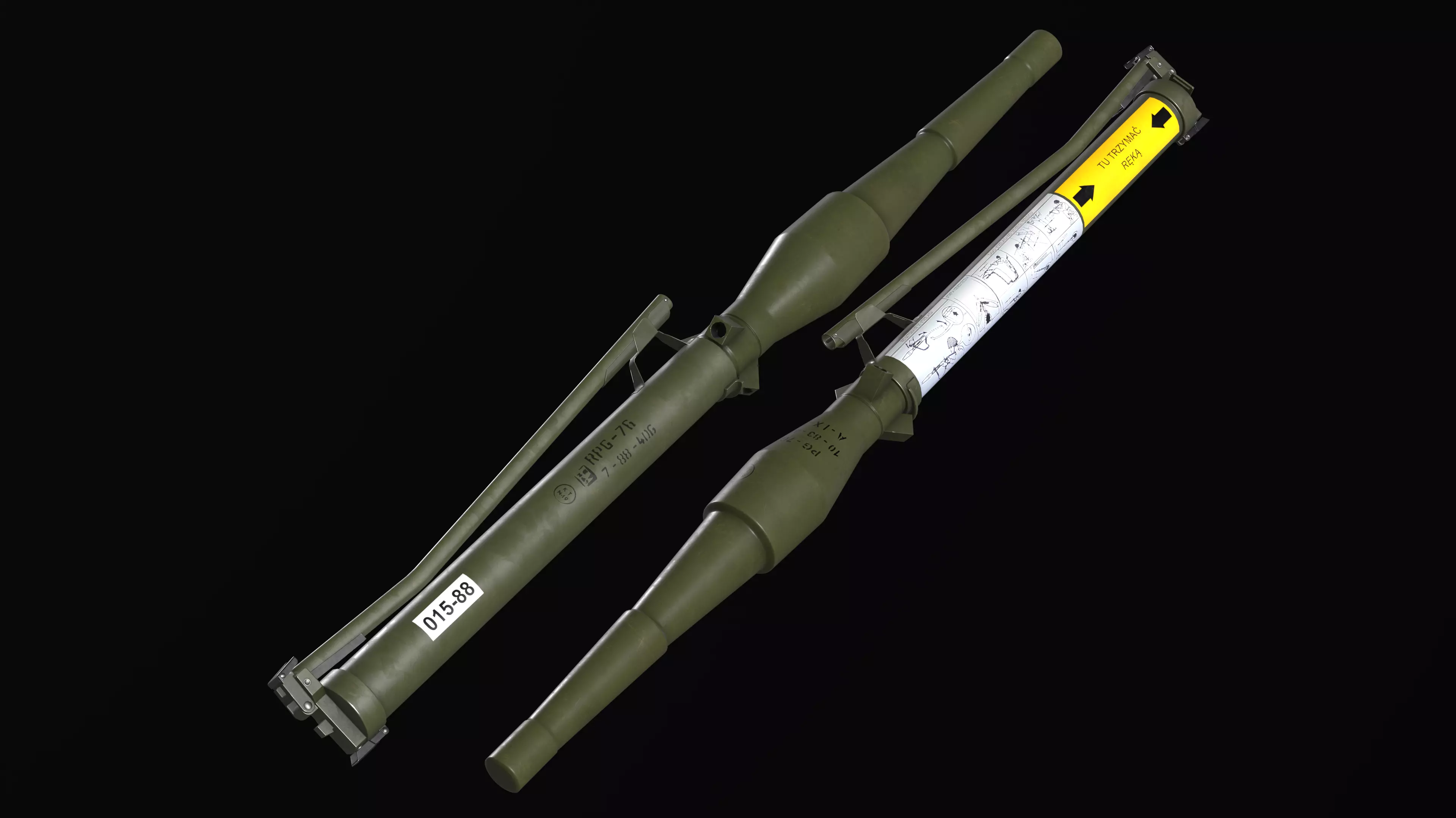 RPG-76 Low-poly 3D model_0