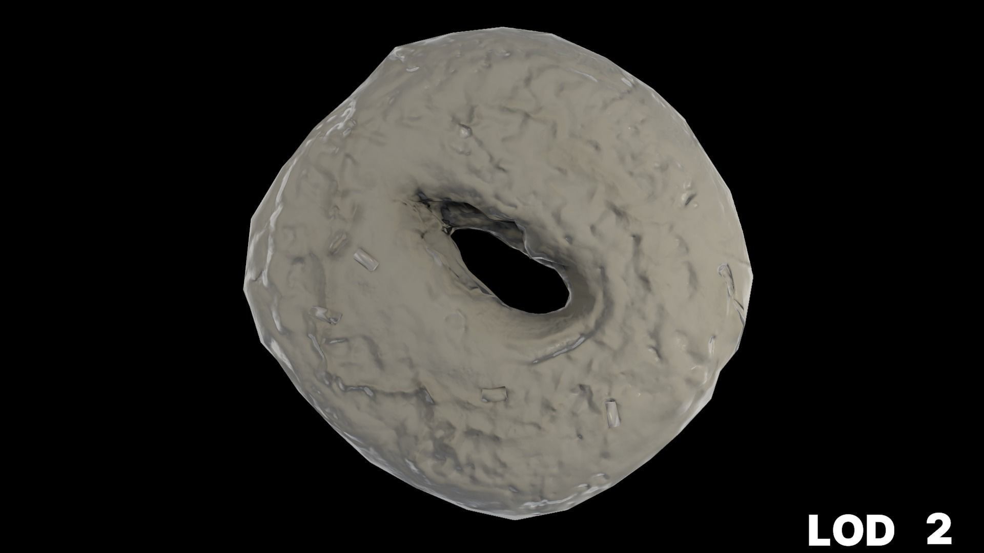8k Chocolate Doughnut with Sprinkles - 5 Levels of Detail Low-poly 3D model_49