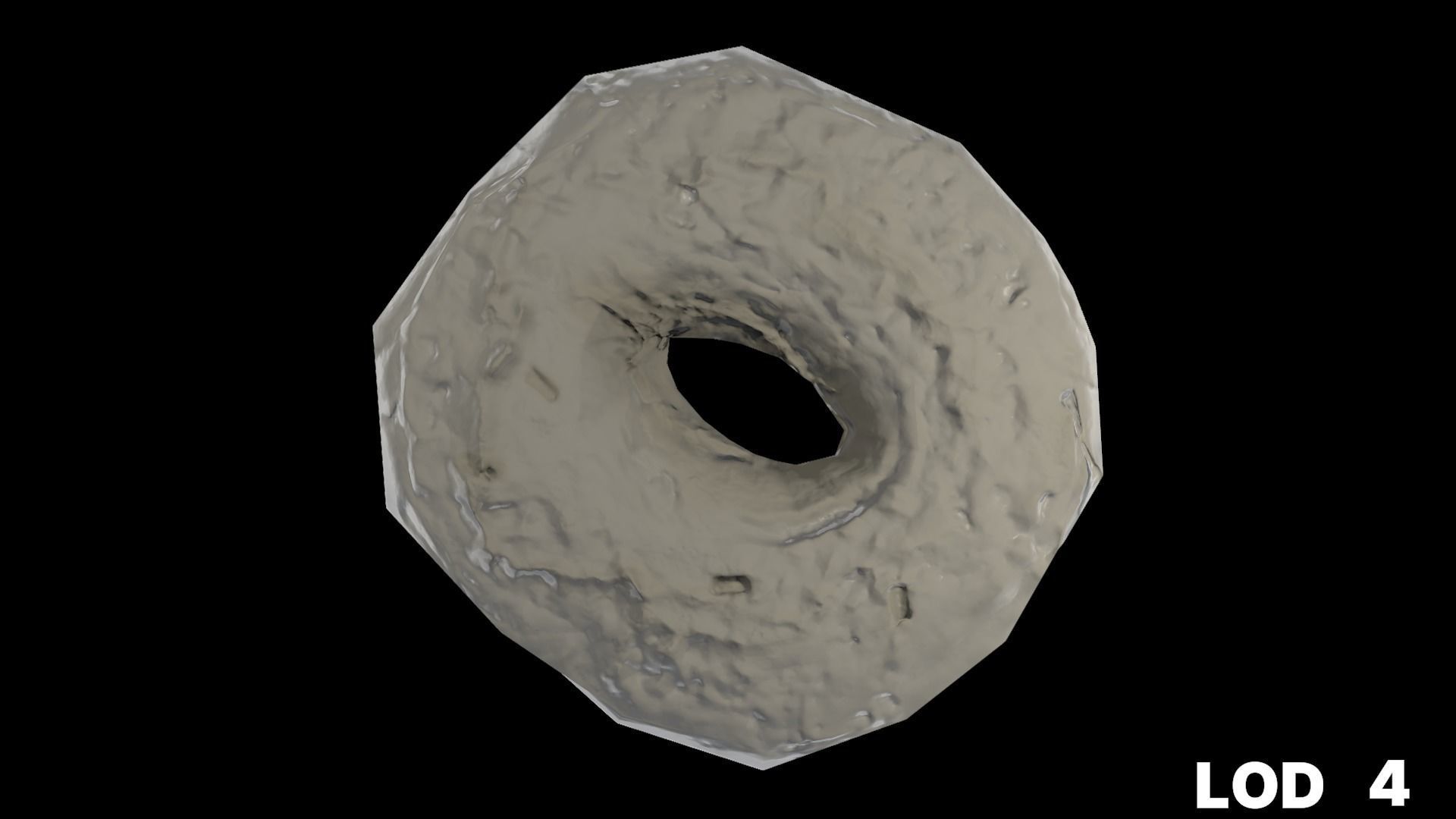 8k Chocolate Doughnut with Sprinkles - 5 Levels of Detail Low-poly 3D model_51