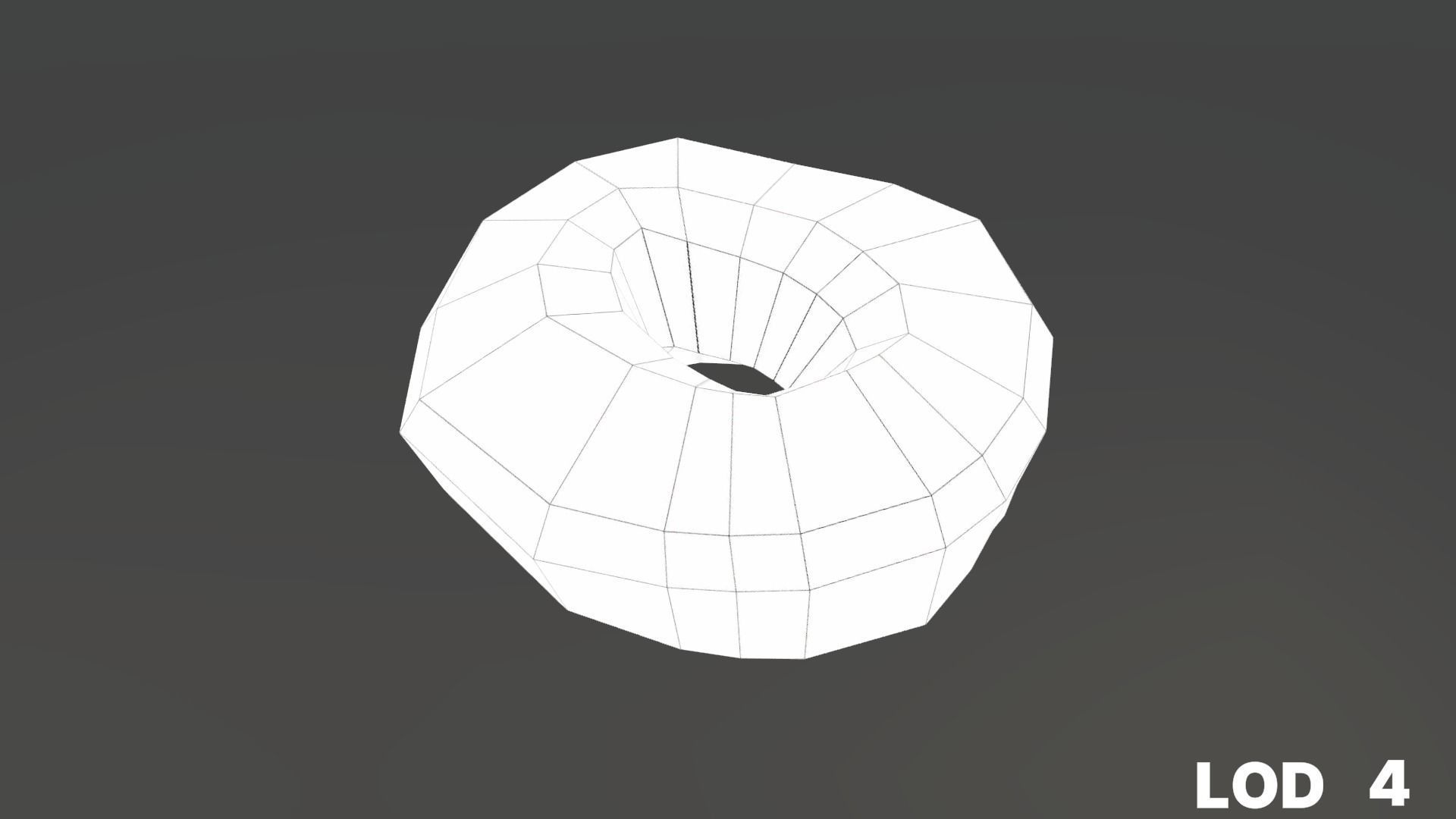 8k Chocolate Doughnut with Sprinkles - 5 Levels of Detail Low-poly 3D model_56