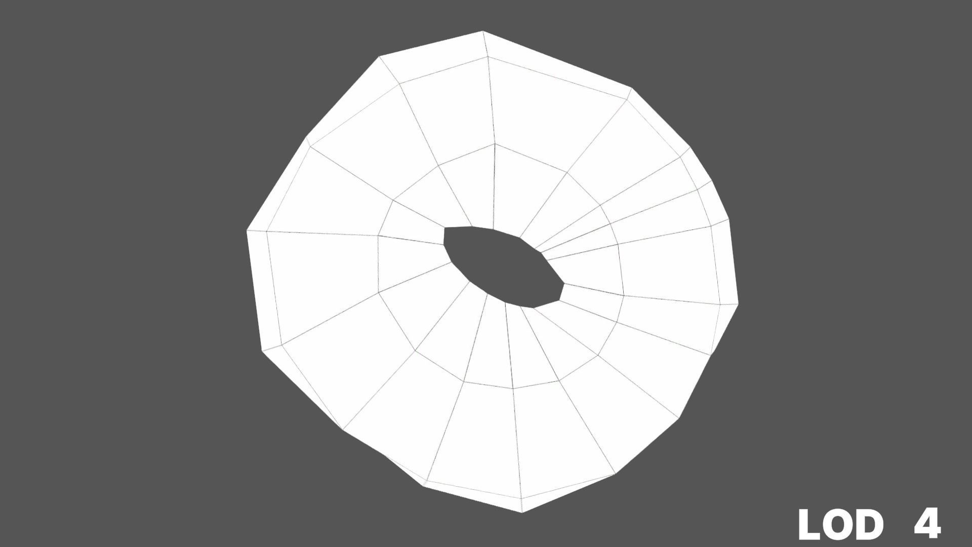 8k Chocolate Doughnut with Sprinkles - 5 Levels of Detail Low-poly 3D model_66