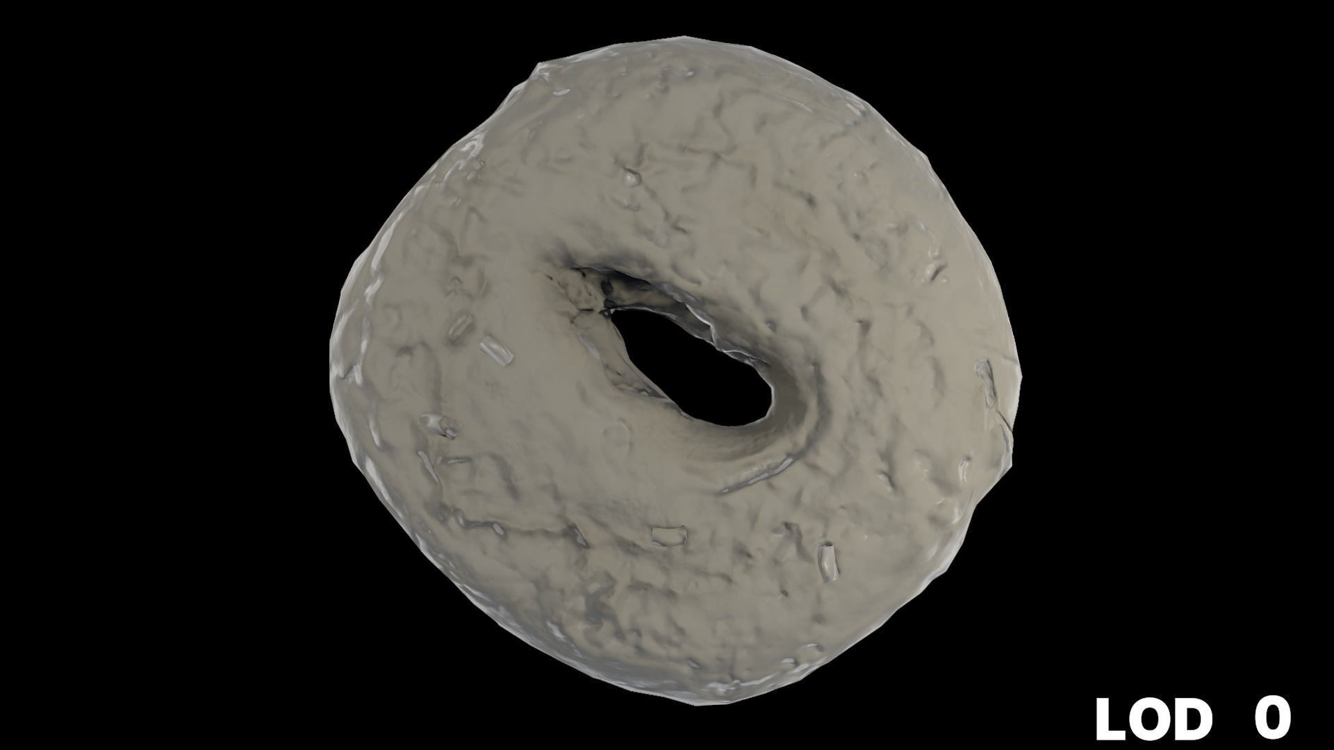 8k Chocolate Doughnut with Sprinkles - 5 Levels of Detail Low-poly 3D model_47