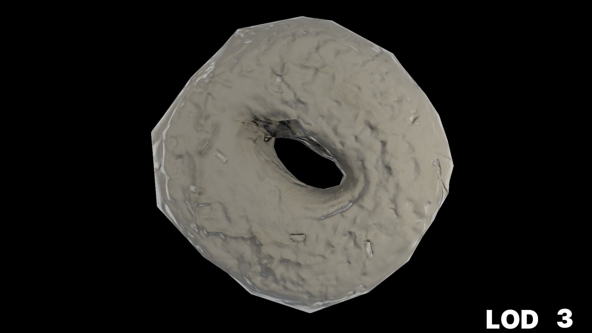 8k Chocolate Doughnut with Sprinkles - 5 Levels of Detail Low-poly 3D model_50