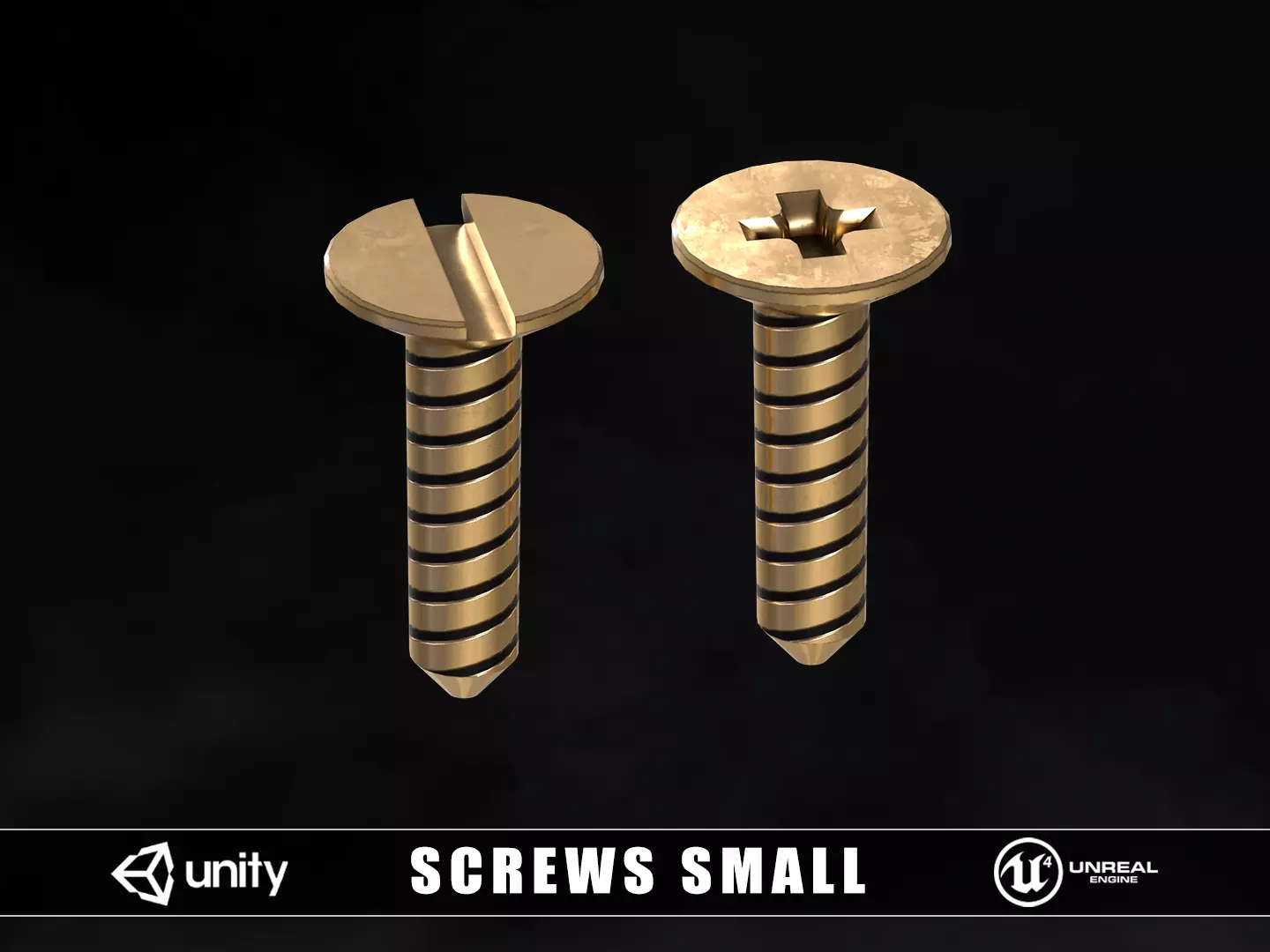Screws Small Low-poly 3D model