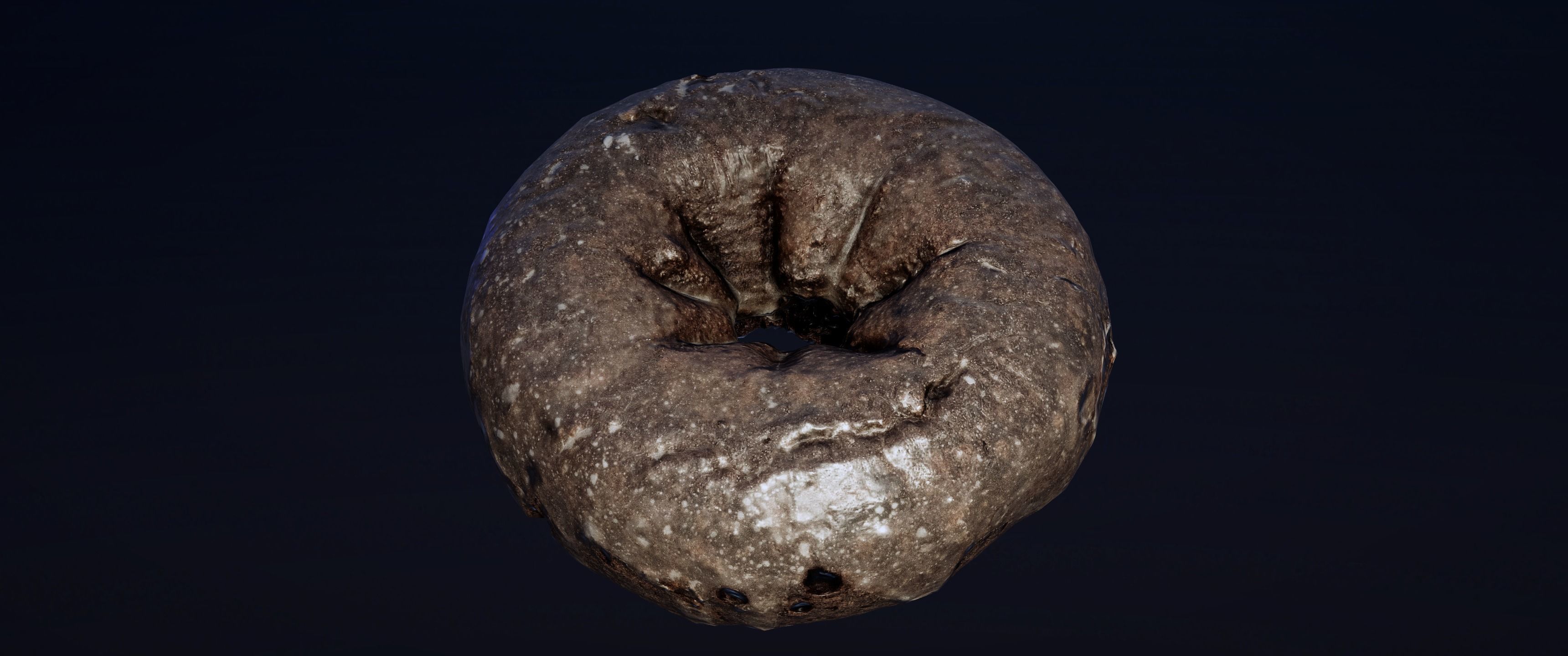 8k Classic Chocolate Doughnut - 5 Levels of Detail Low-poly 3D model_16