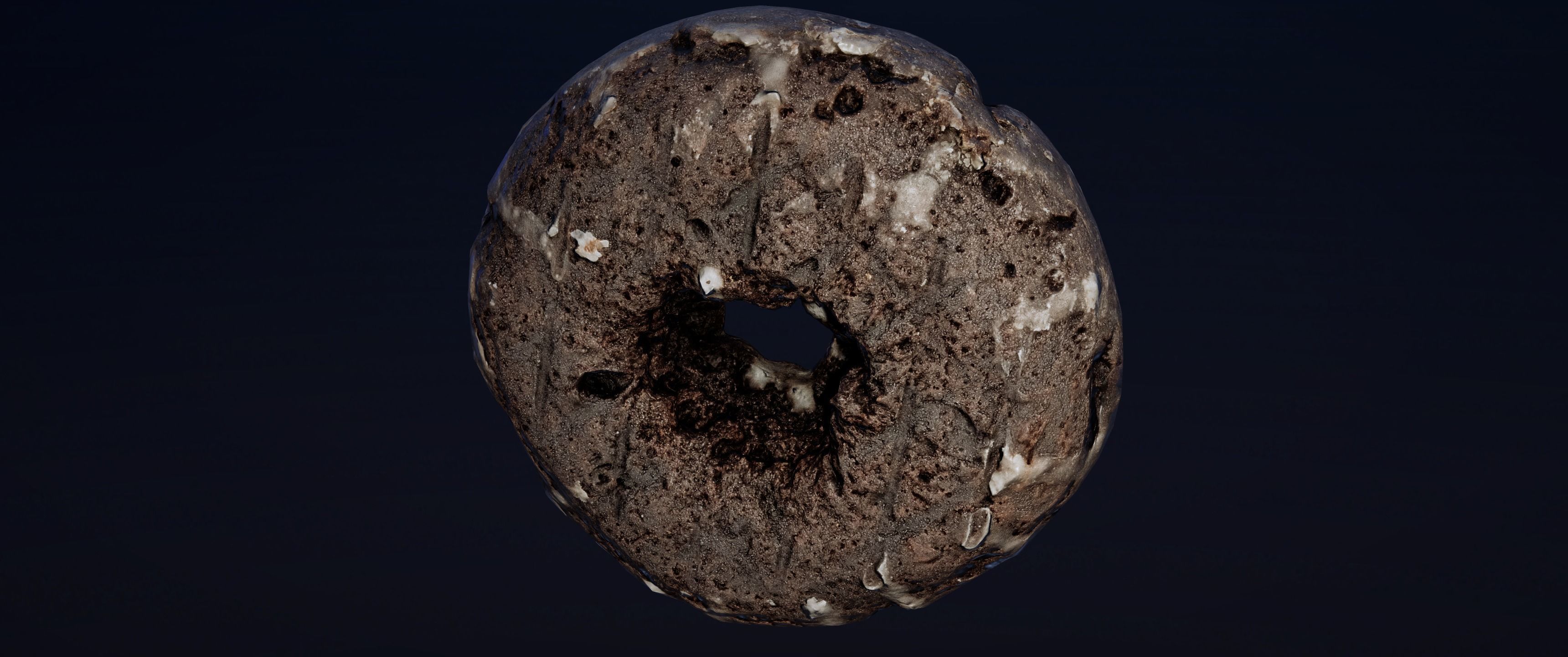 8k Classic Chocolate Doughnut - 5 Levels of Detail Low-poly 3D model_15