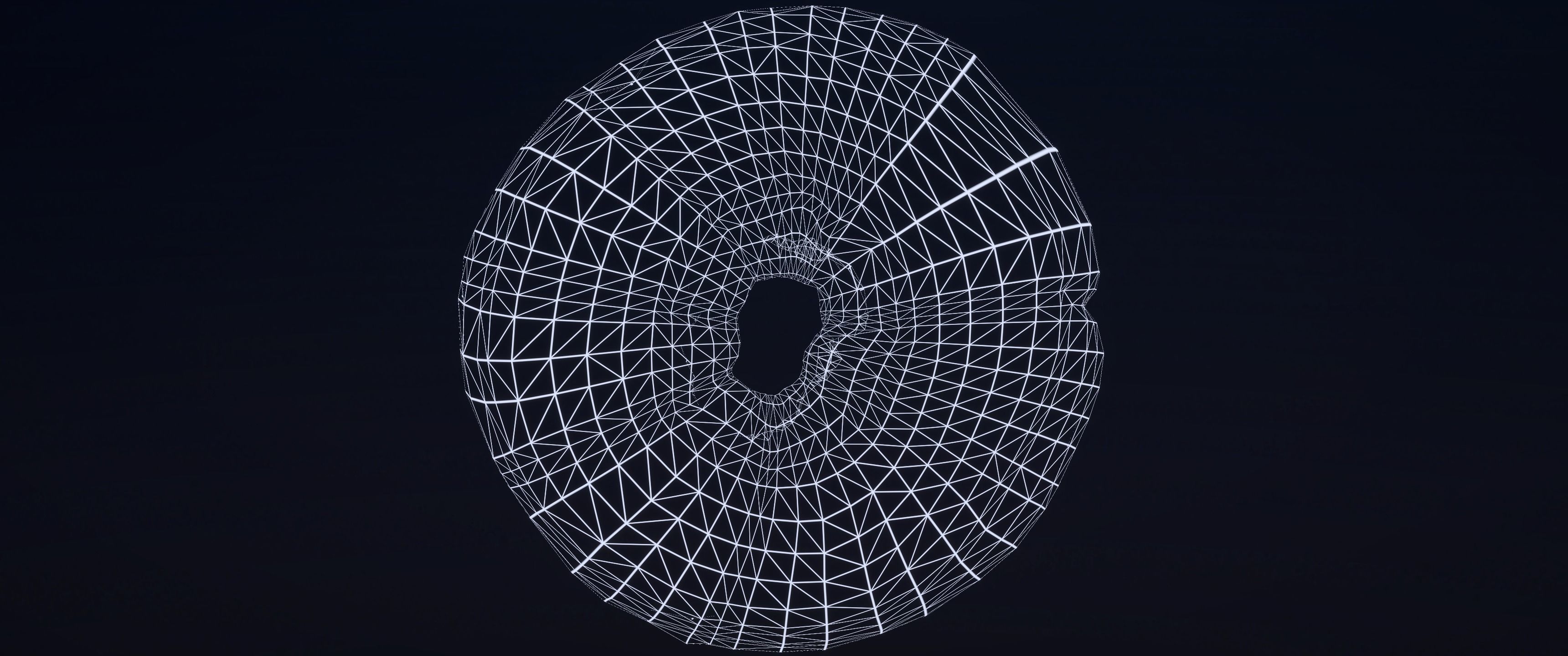 8k Classic Chocolate Doughnut - 5 Levels of Detail Low-poly 3D model_20