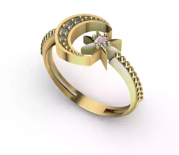 Moon star ring sweet 15 