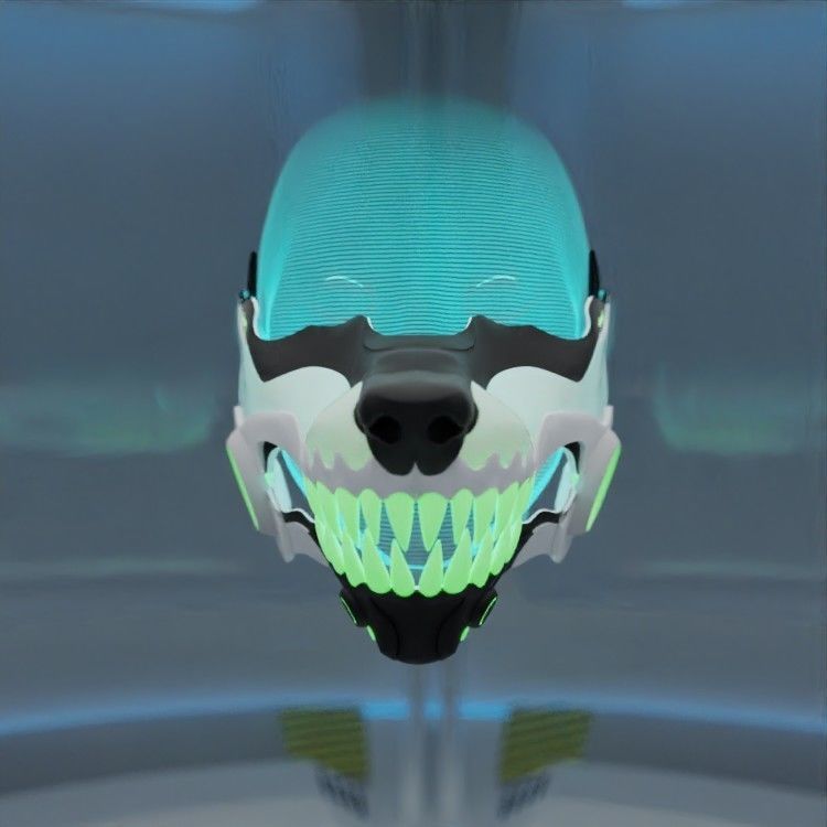 CYBERPUNK BEAST MASK 3D print model_3