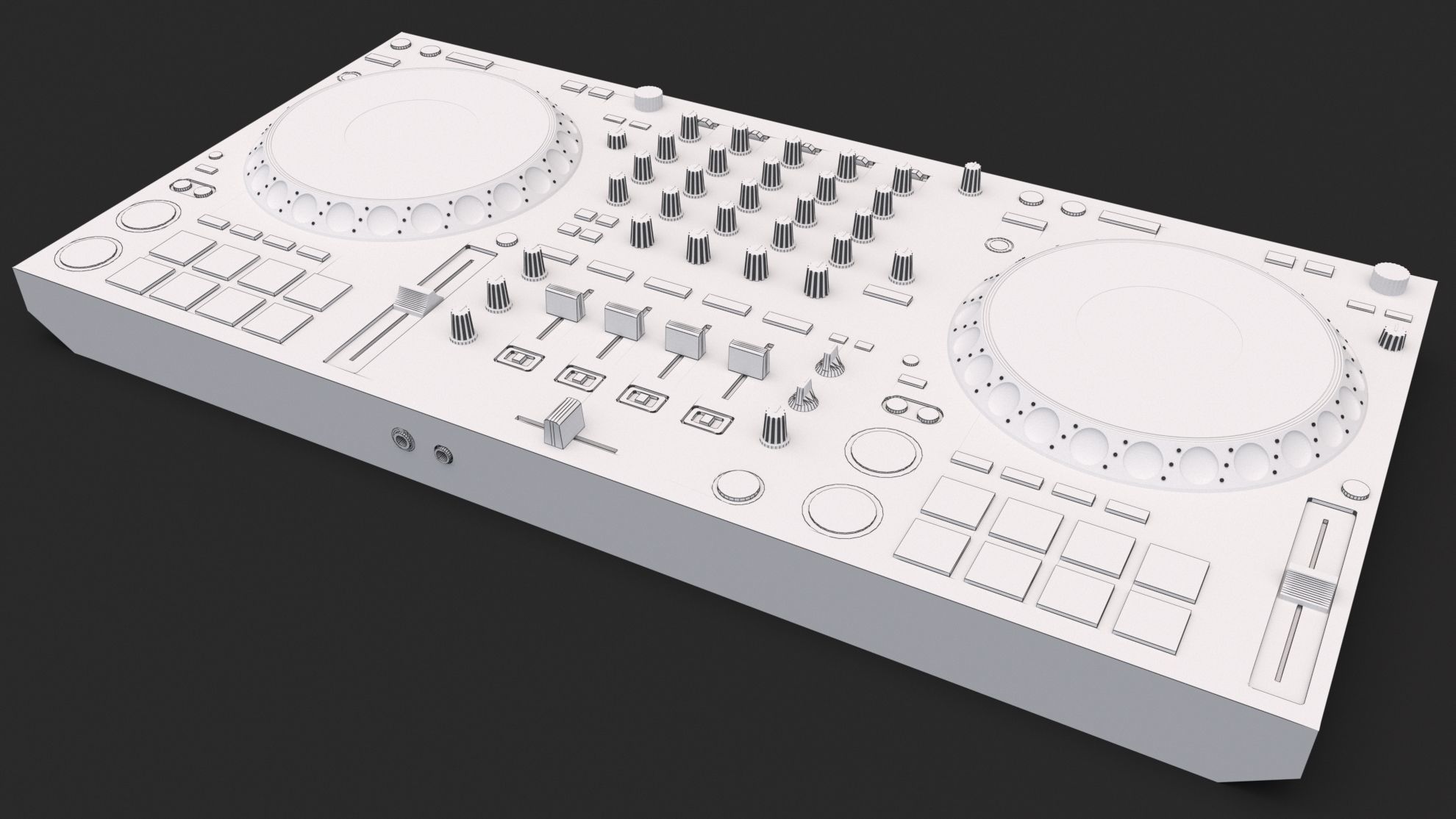 Pioneer ddj-1000srt White 3D model_7