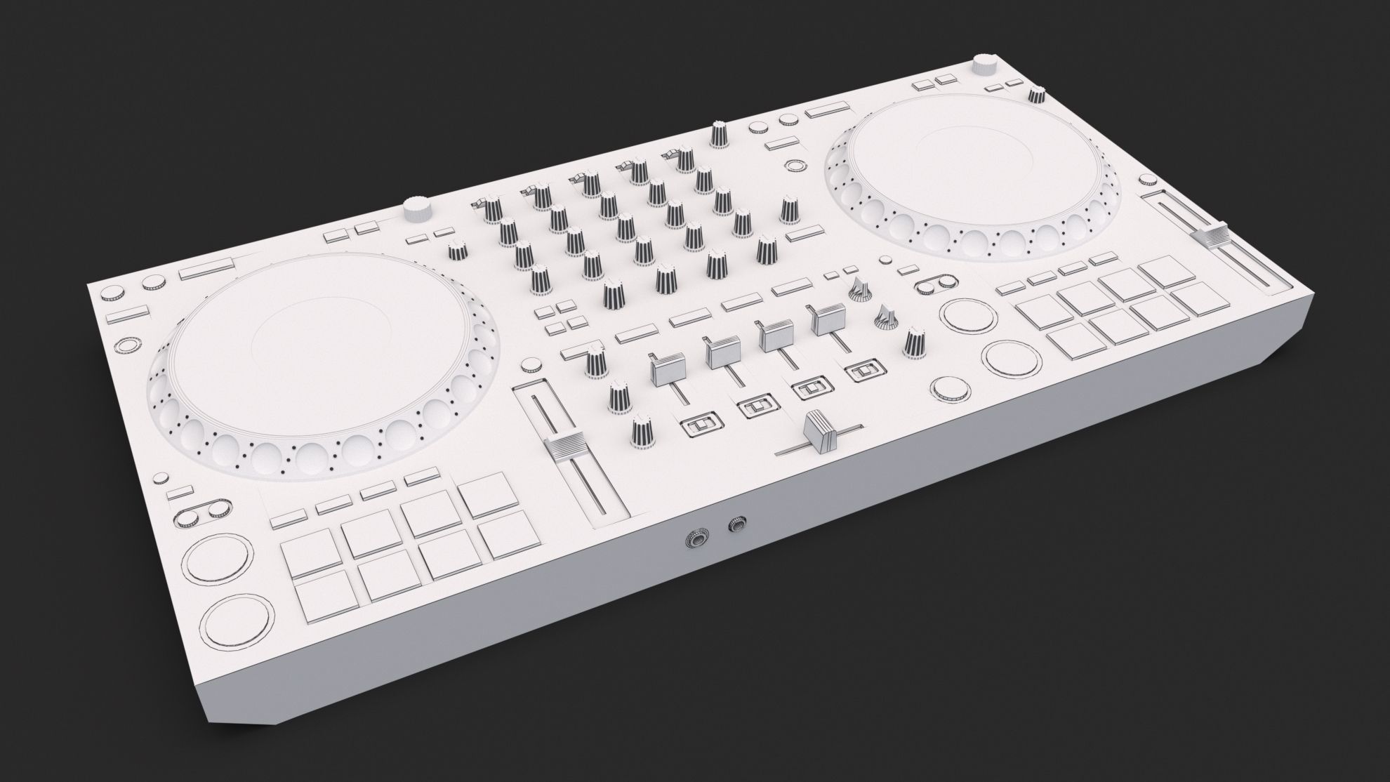 Pioneer ddj-1000srt White 3D model_6