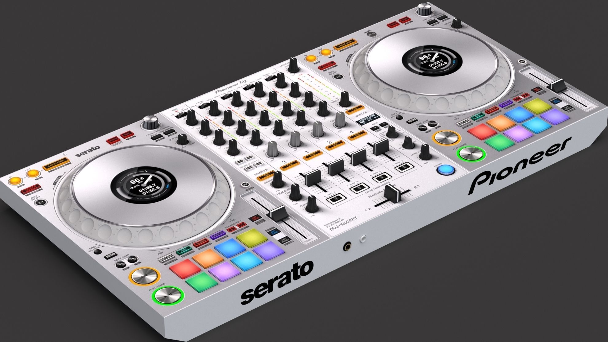 Pioneer ddj-1000srt White 3D model_1