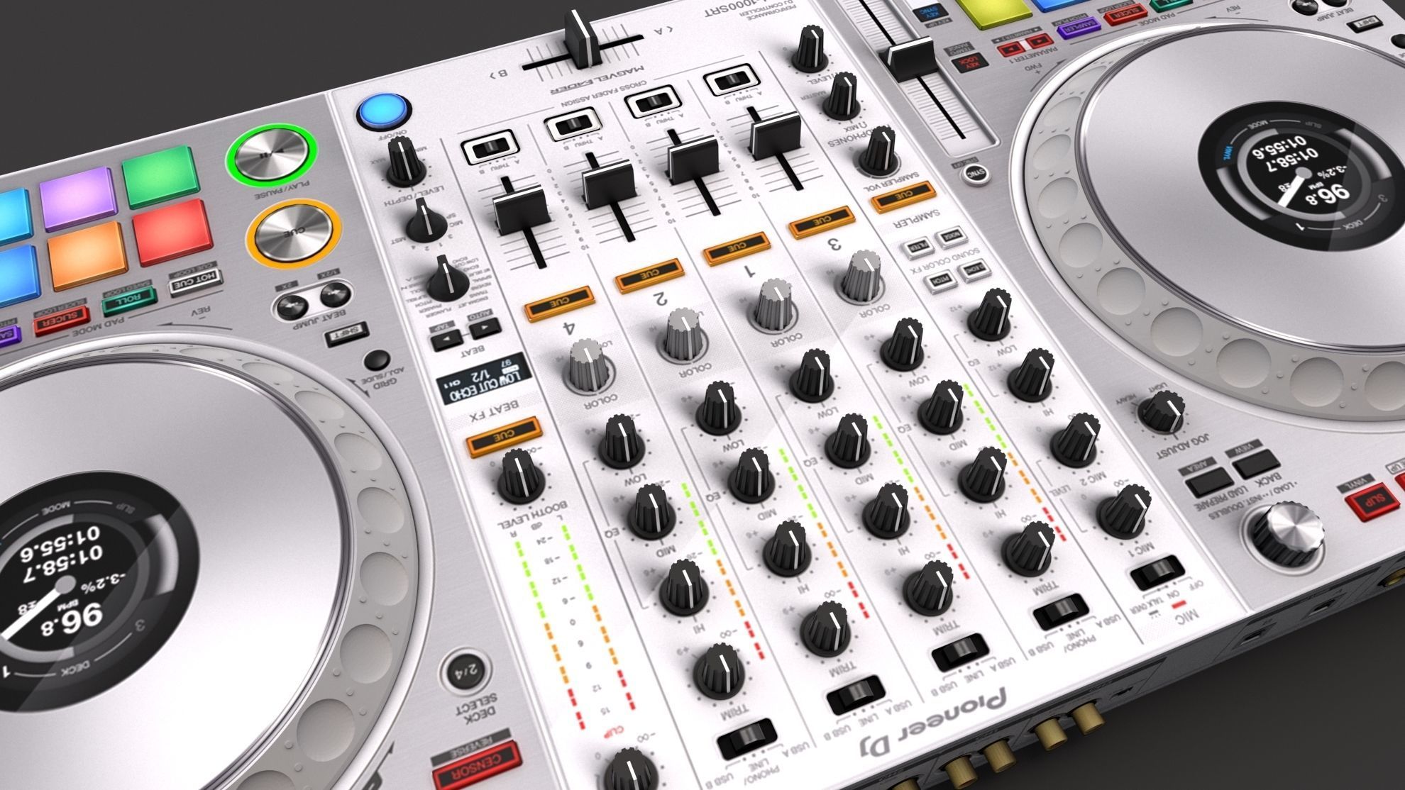 Pioneer ddj-1000srt White 3D model_5