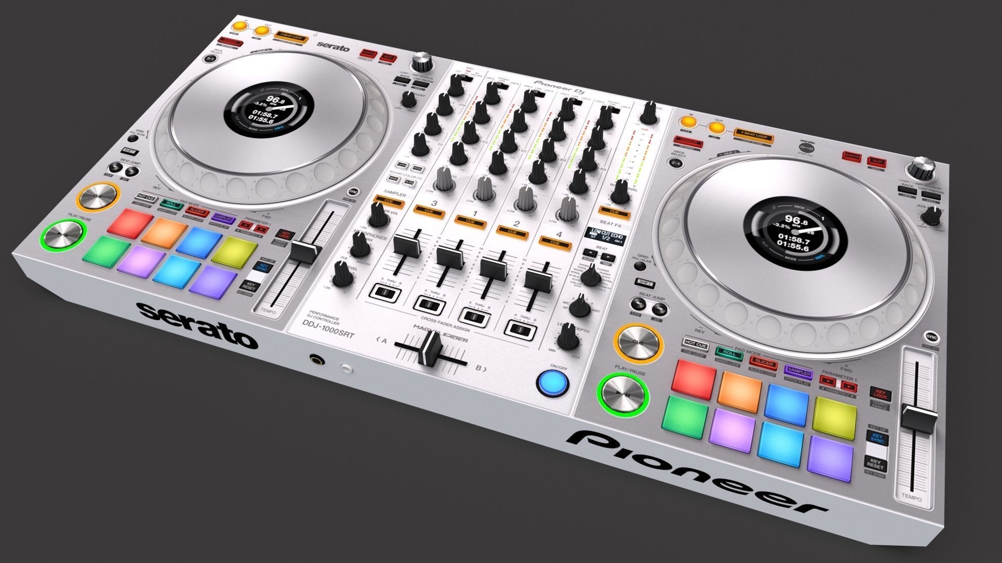 Pioneer ddj-1000srt White 3D model_4