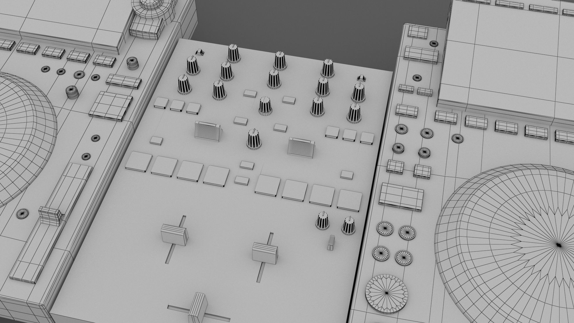 Pioneer DJ Set 4 DJM-S5 and CDJ 3000 Nexus 3D model_9