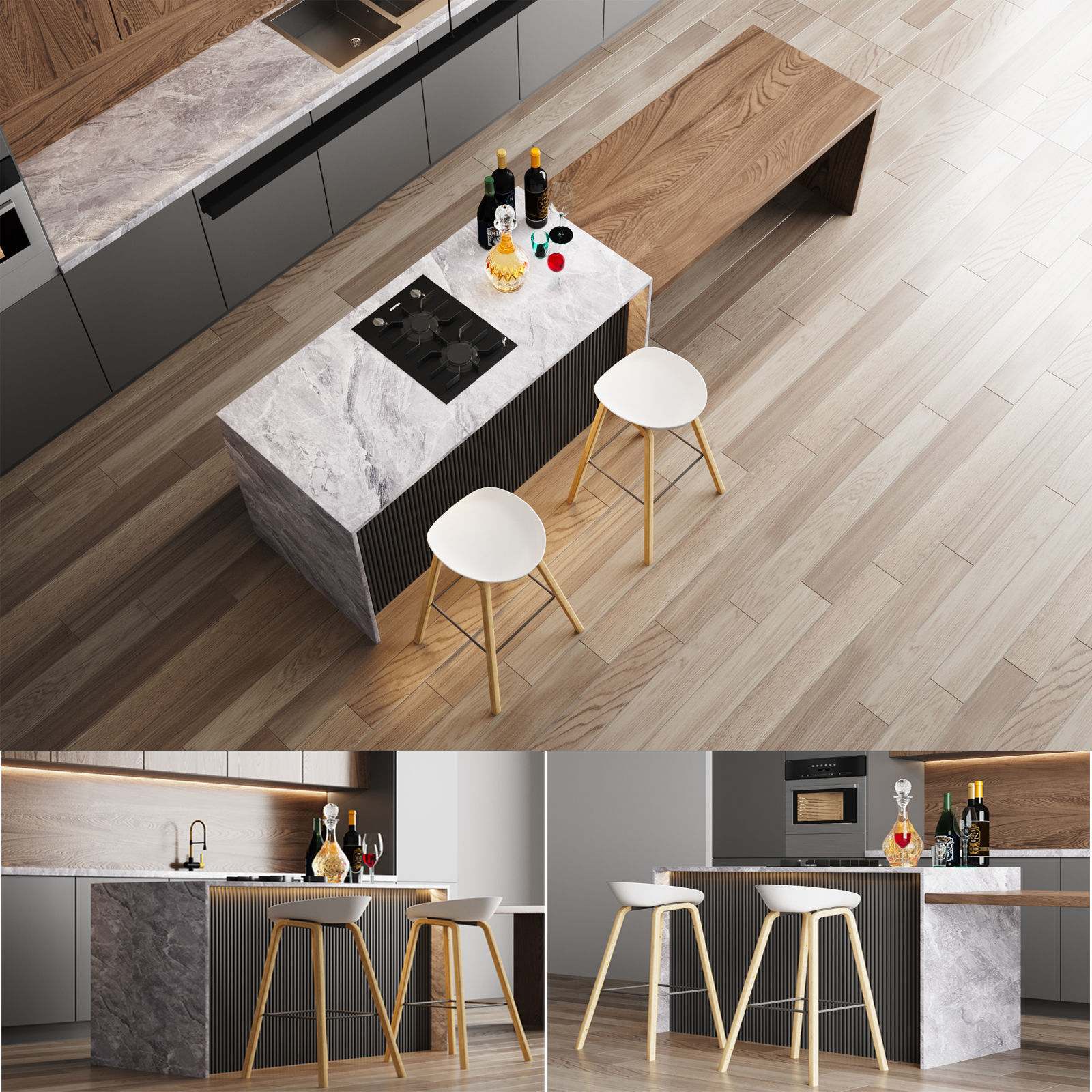 Kitchen 01 3D model_2