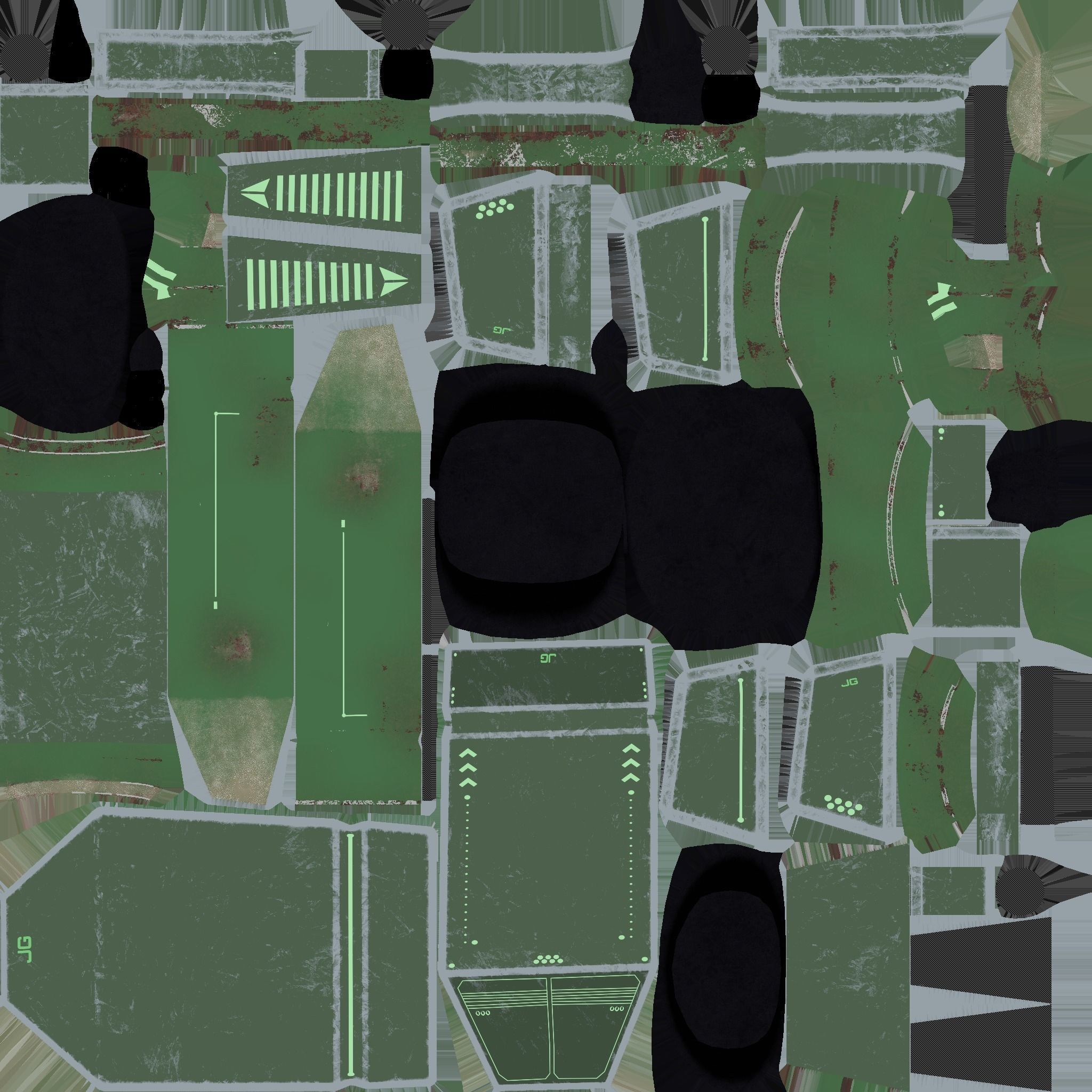 3D model Jetpack G09 Green Metal - SciFi Character Design VR / AR / low ...