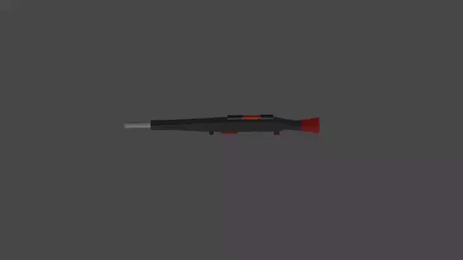 Low poly Rifle gun