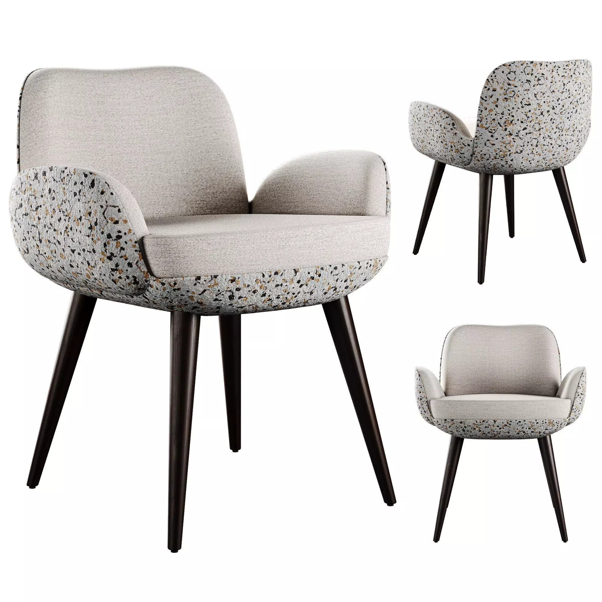 Atila Armchair For Hotel Restaurant 3D model_0