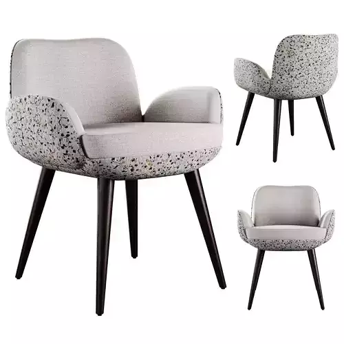 Atila Armchair For Hotel Restaurant 3D model