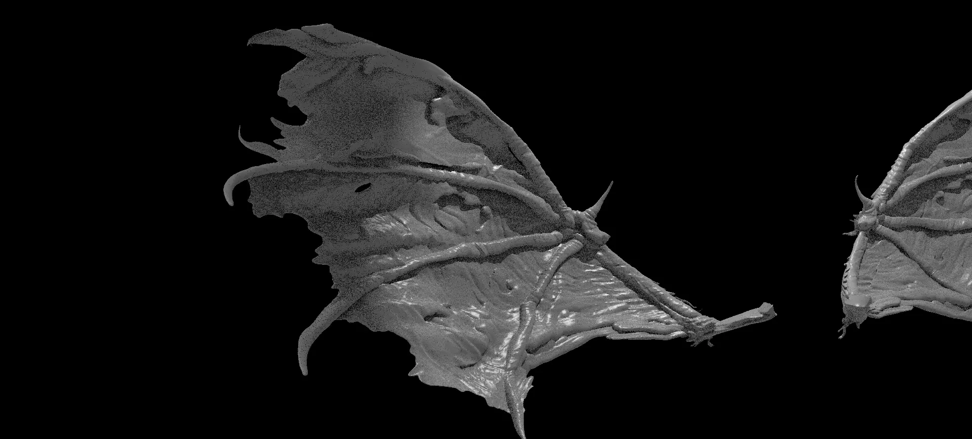 Dark Bat Wings 1 3D model_0