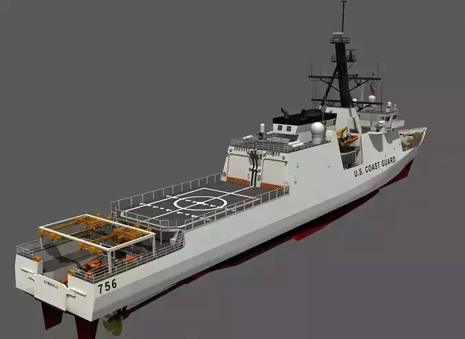 USCGC KIMBALL - LEGEND CLASS US CUTTER-COAST GUARD 3D model