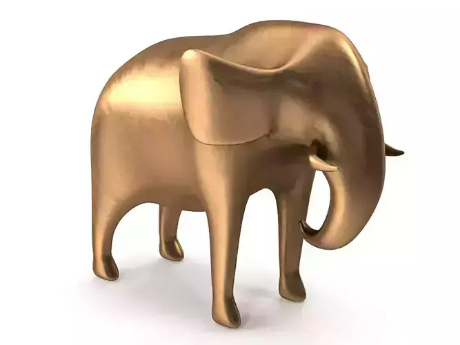Elephant PBR golden