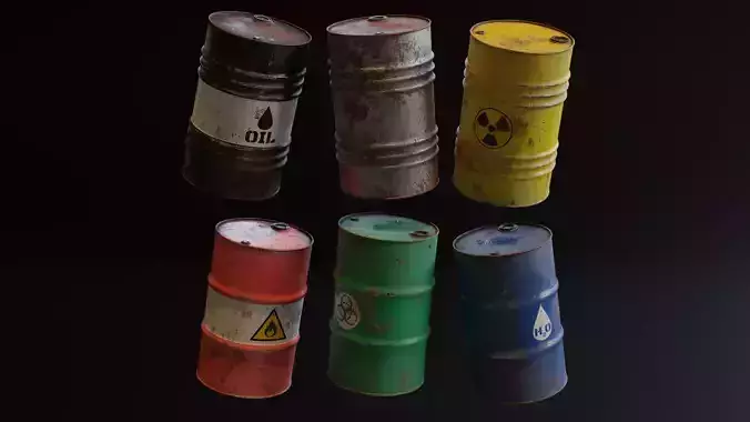 Old Metal Barrels