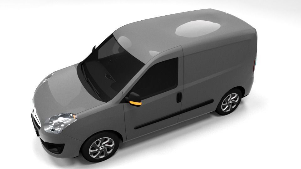 OPEL COMBO 2013 LOWPOLY Low-poly 3D model_4