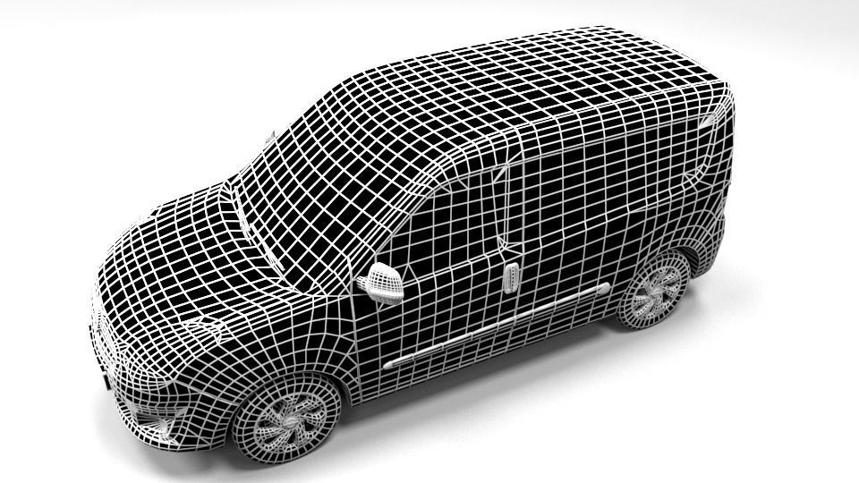 OPEL COMBO 2013 LOWPOLY Low-poly 3D model_5