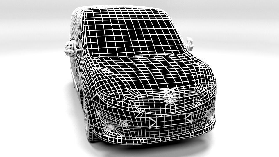 OPEL COMBO 2013 LOWPOLY Low-poly 3D model_1