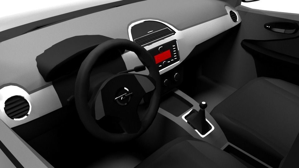 OPEL COMBO 2013 LOWPOLY Low-poly 3D model_8