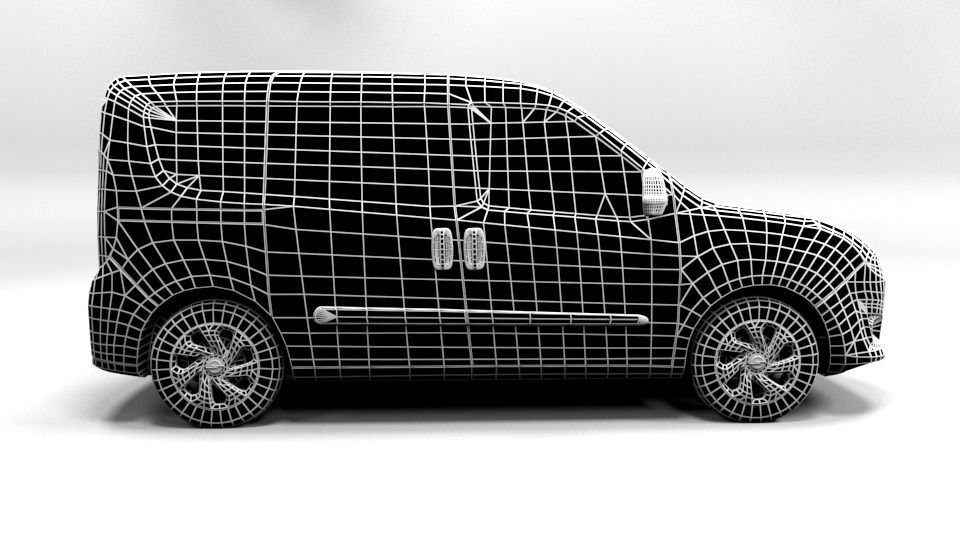 OPEL COMBO 2013 LOWPOLY Low-poly 3D model_7