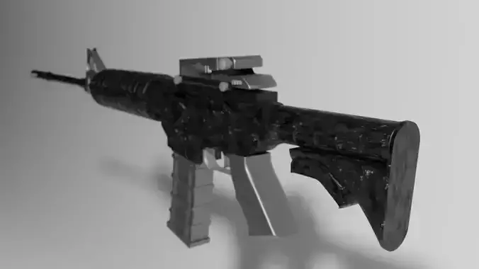 M4 assult rifle Free low-poly 3D model