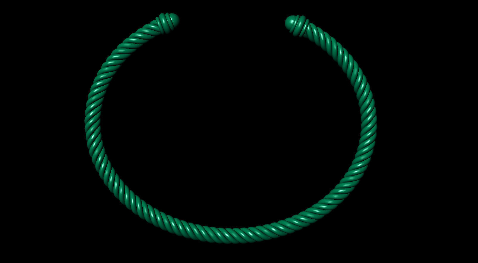 Spiral Cable Bracelet 3D print model_13
