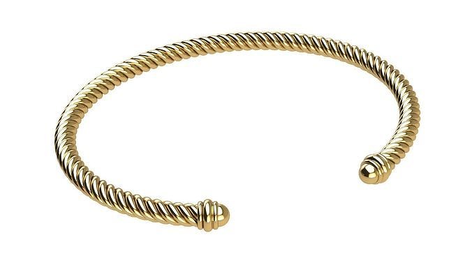 Spiral Cable Bracelet 3D print model