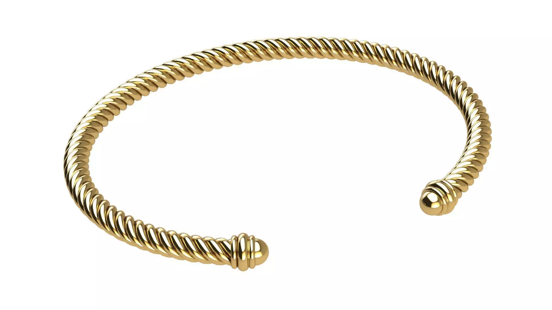 Spiral Cable Bracelet 3D print model_0