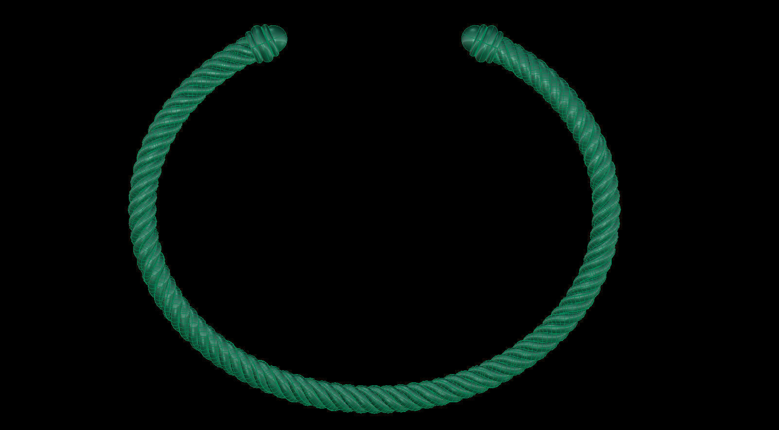 Spiral Cable Bracelet 3D print model_16