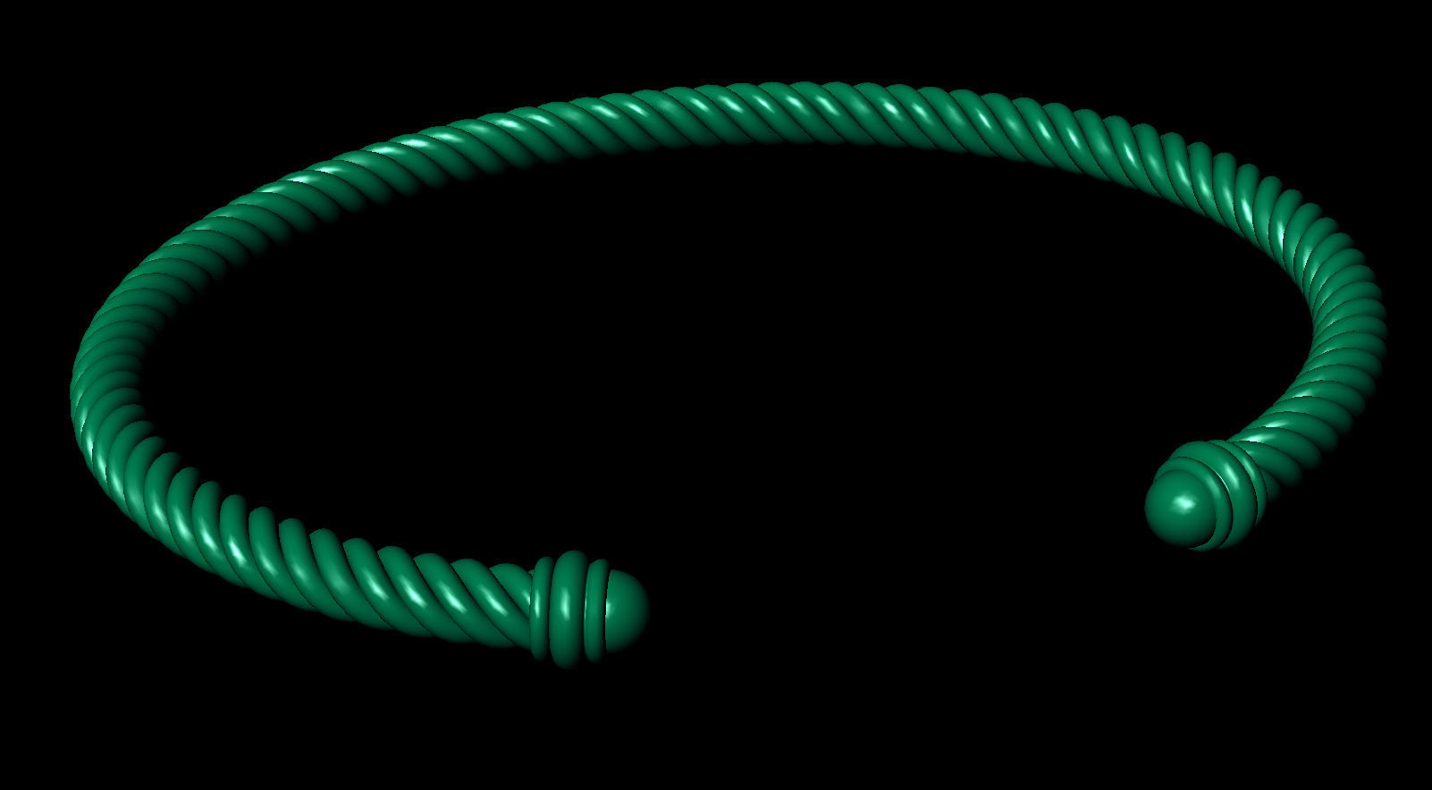 Spiral Cable Bracelet 3D print model_11