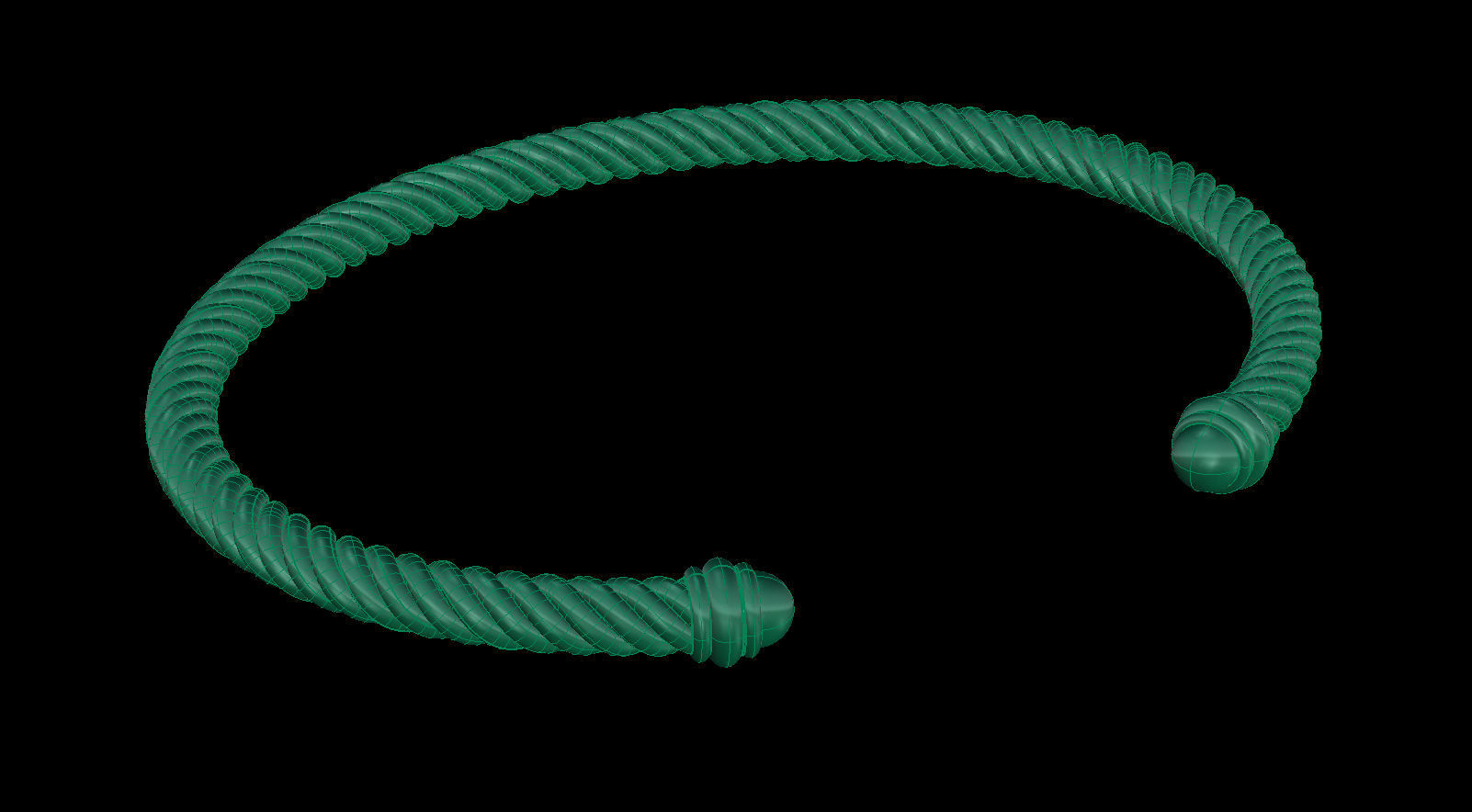 Spiral Cable Bracelet 3D print model_15