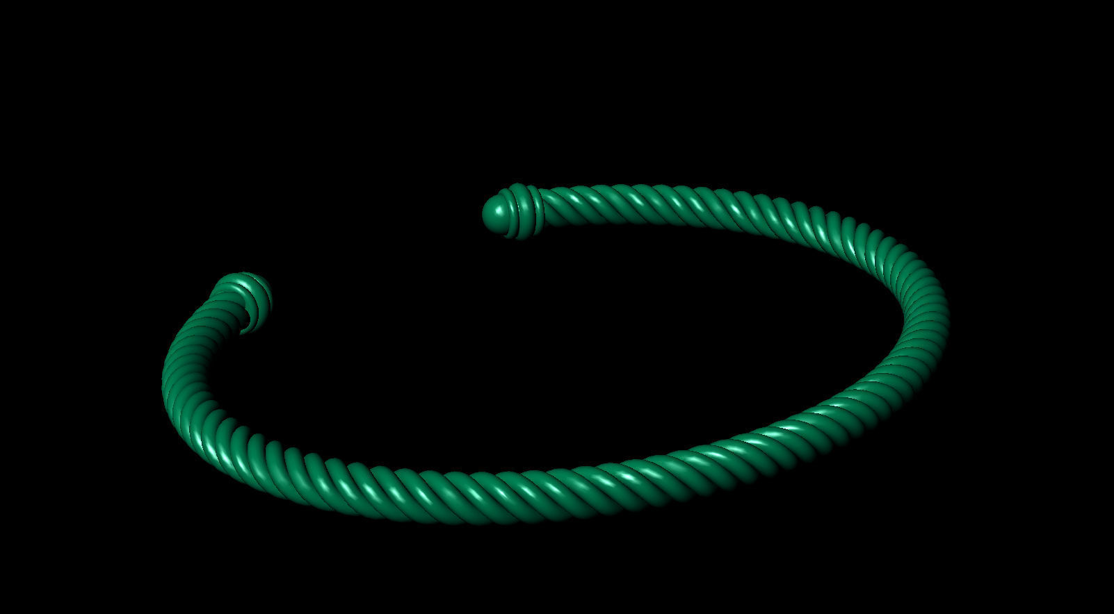 Spiral Cable Bracelet 3D print model_14