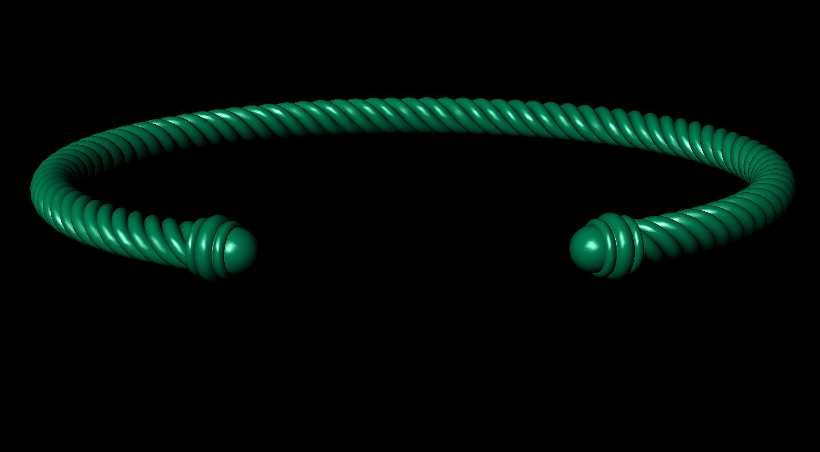 Spiral Cable Bracelet 3D print model_12