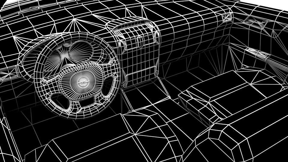OPEL TIGRA CABRIO LOWPOLY Low-poly 3D model_9