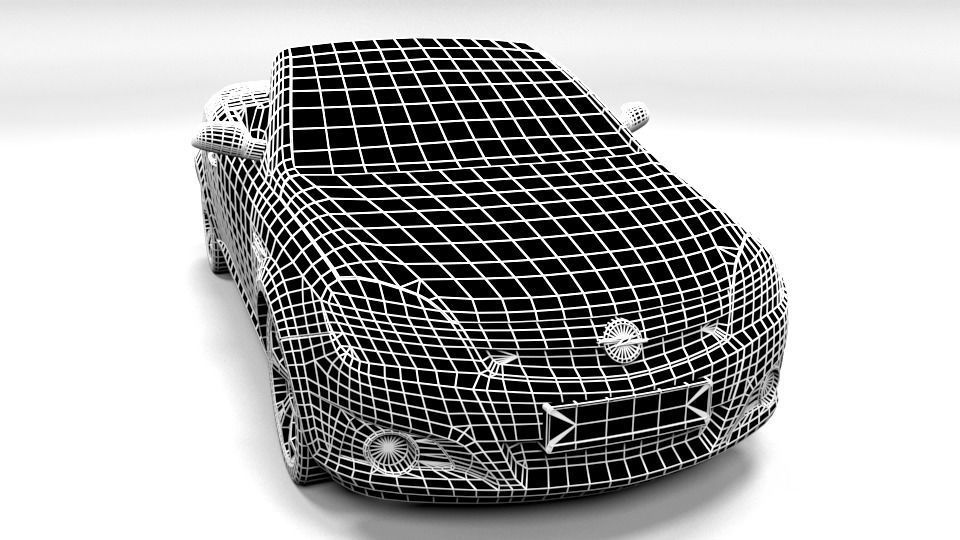 OPEL TIGRA CABRIO LOWPOLY Low-poly 3D model_1