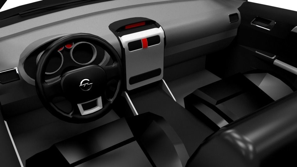 OPEL TIGRA CABRIO LOWPOLY Low-poly 3D model_8