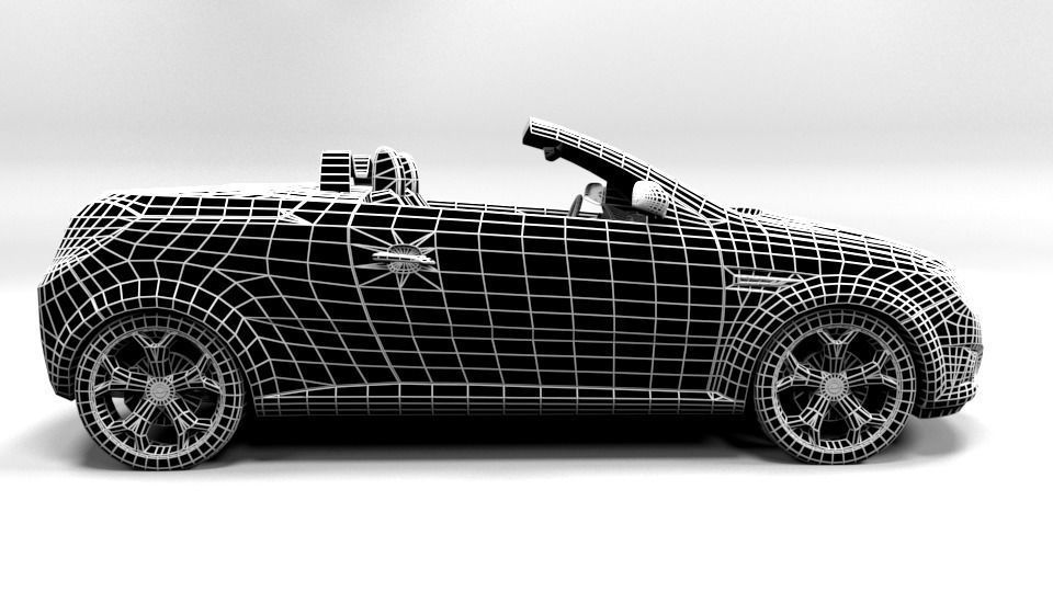 OPEL TIGRA CABRIO LOWPOLY Low-poly 3D model_7